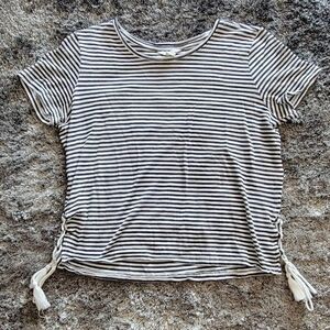 Aeropostale Stripe Shirt with Side Ties Size Small